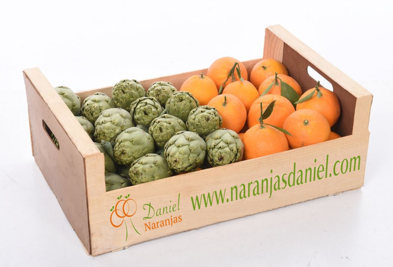 Naranjas de mesa y alcachofas de la huerta de valencia